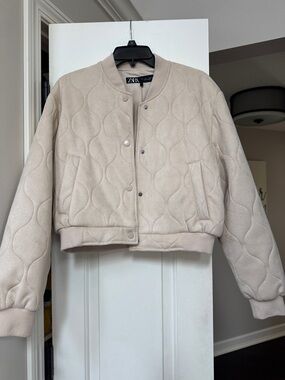 Zara Quilted Bomber Jacket